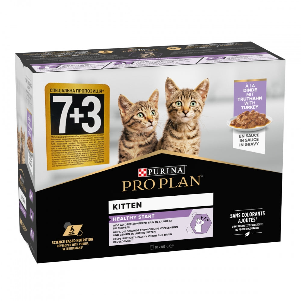 ProPlan Kitten Nutrisavour, З індичкою, Для кошенят, консерва 26×85 г