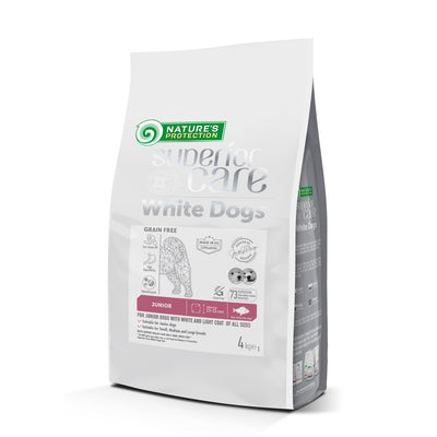 Nature's Protection Superior Care White Dogs Grain Free White Fish Junior All Sizes Сухий беззерновий корм для юніорів у