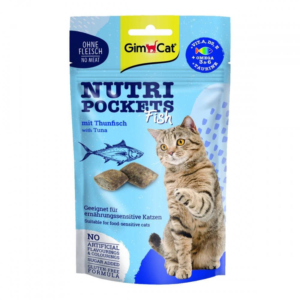 Ласощі Nutri Pockets для котів Рибні Тунець 60г