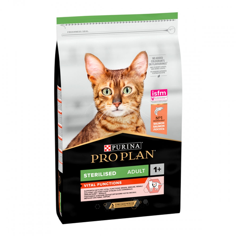ProPlan Sterilised Vital Function, З лососем, Для стерилізованих котів, сухий корм 4×3 кг