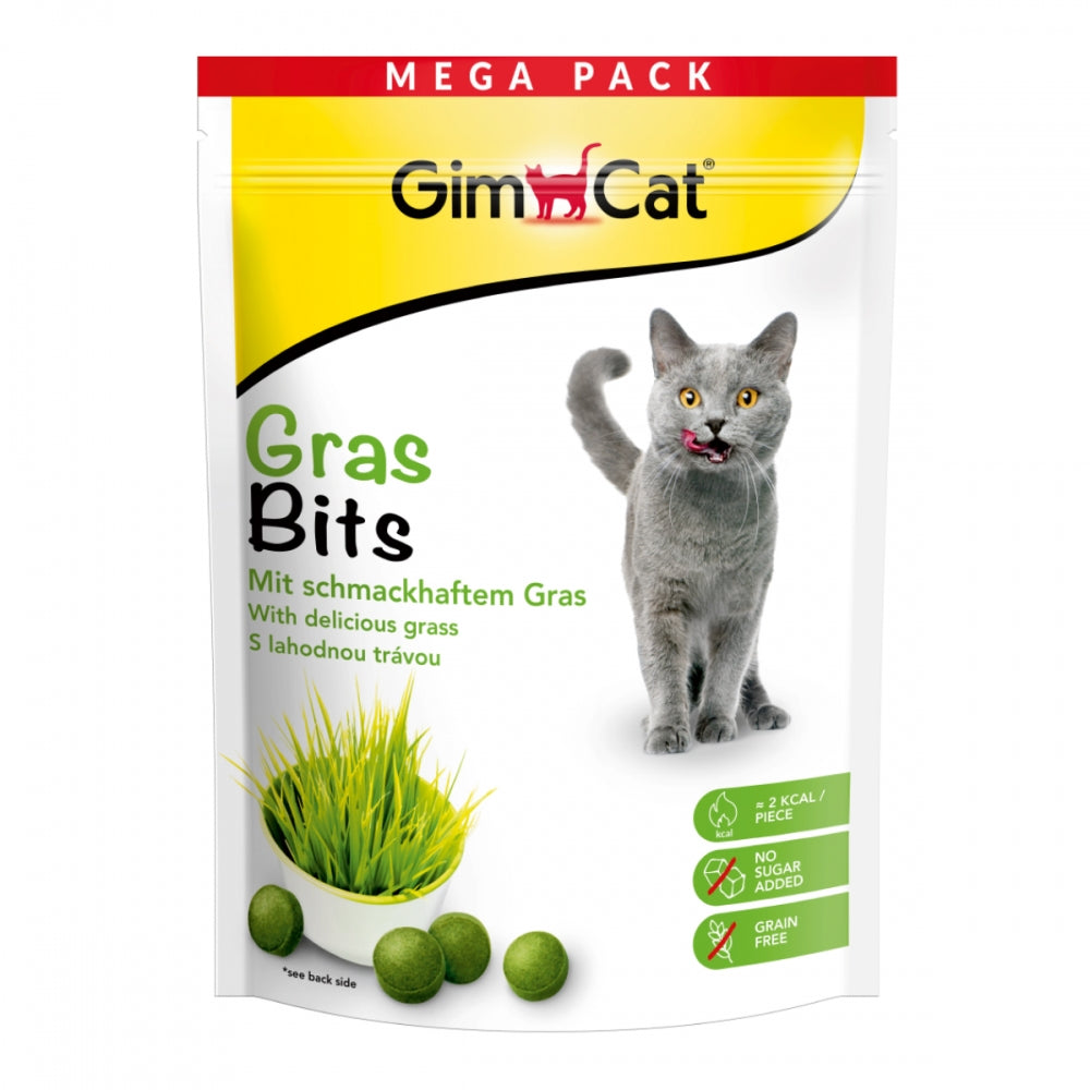 Ласощі GimCat GrasBits для котів таблетки з травою 40 г