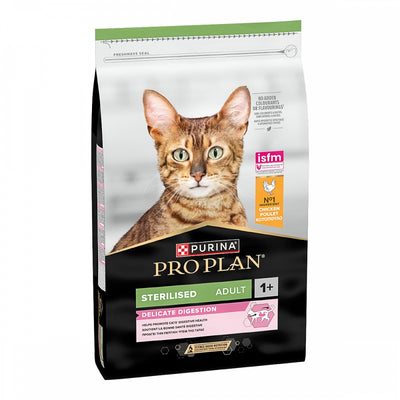 ProPlan Sterilised Delicate, З куркою, Для стерилізованих котів з чутливим травленням, сухий корм 10 кг