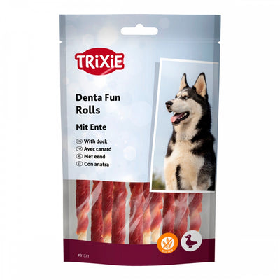 Ласощі Trixie Denta Fun Rolls with Duck для собак Паличка для чищення зубів з качкою 12 см 80 г 10 шт