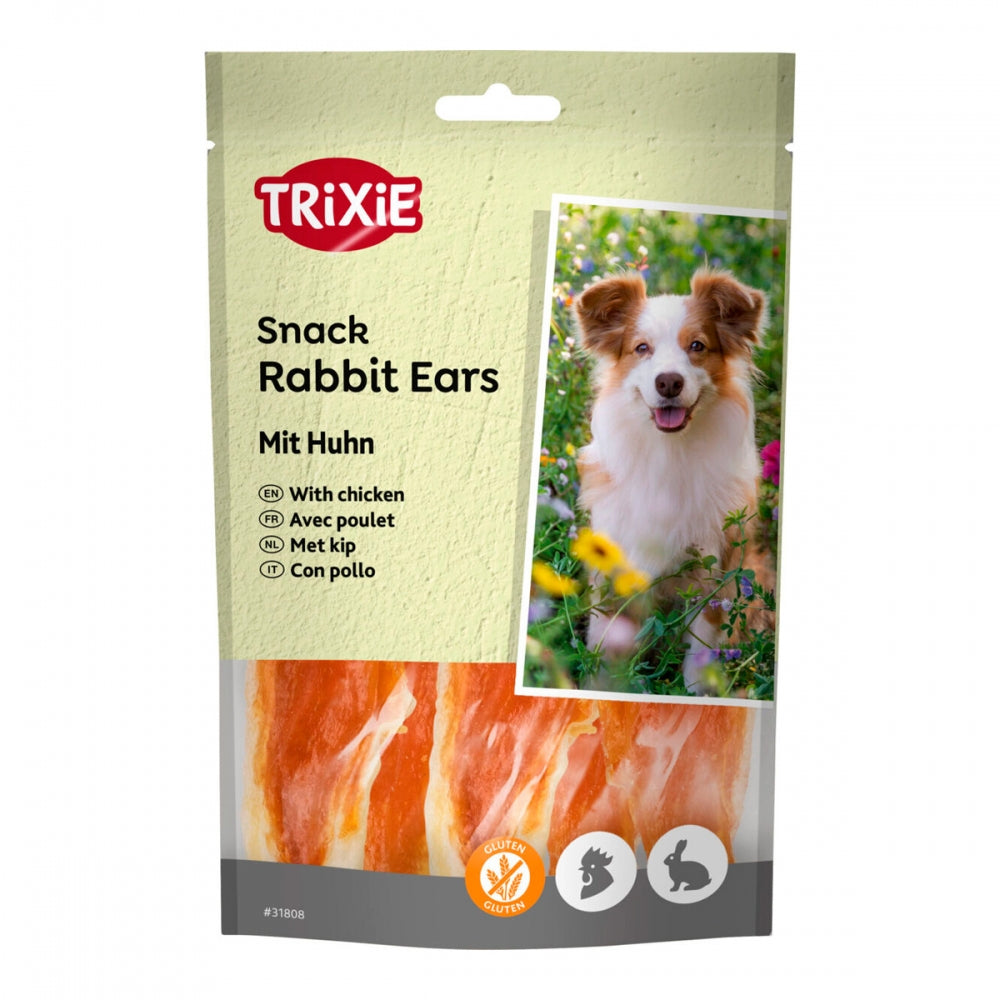 Ласощі Trixie Rabbit Ears with Chicken для собак вушка кролика та філе курки 80 г