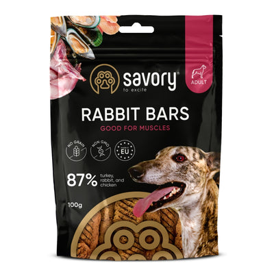 Джерки Savory Bars With Rabbit батончики для собак з кроликом 100 г