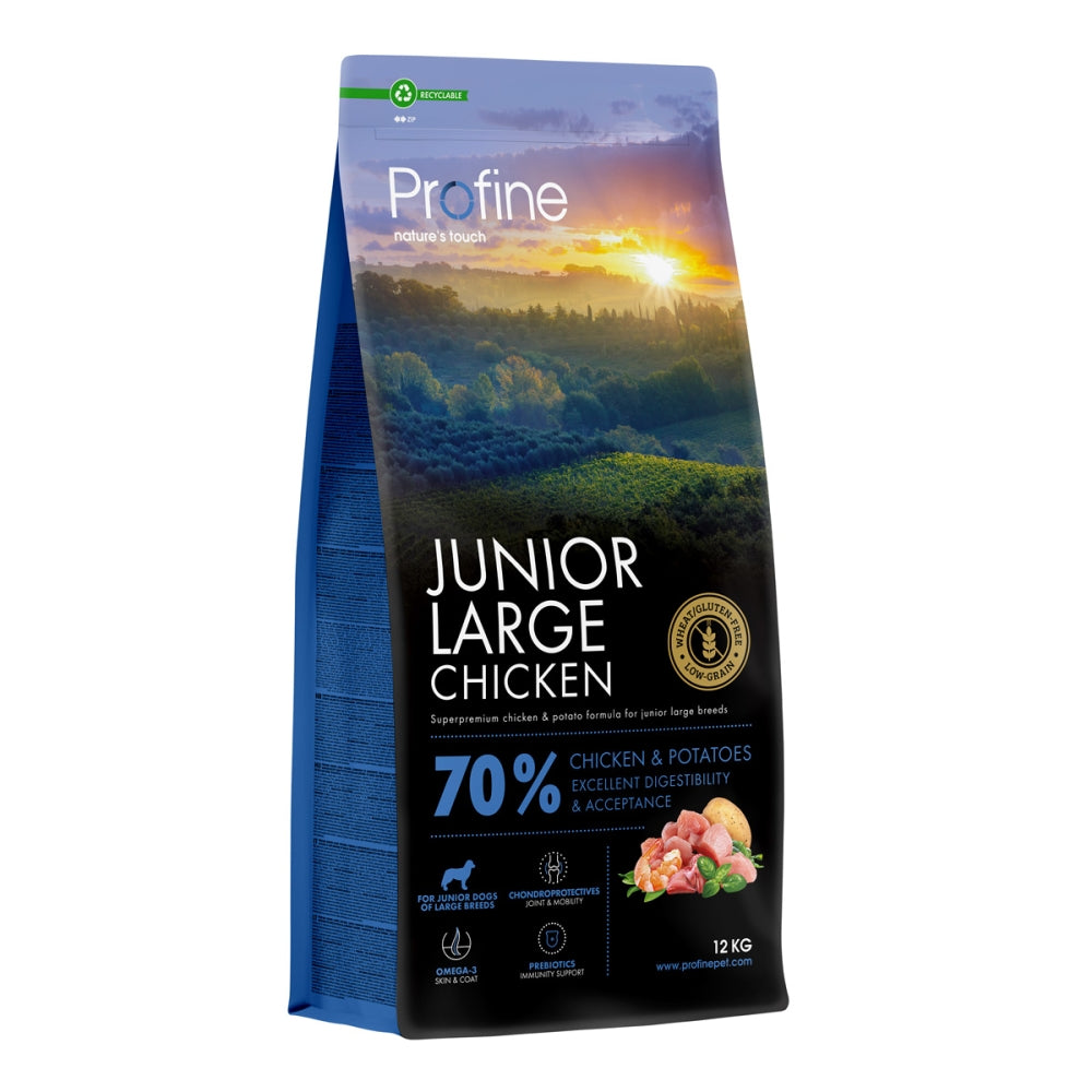 Корм сухий Profine Junior Large Chicken and Potatoes д/цуценят і юніорів великих порід курка і картопля 12 кг