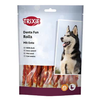 Ласощі Trixie Denta Fun Rolls with Duck для собак Паличка для чищення зубів з качкою 6 см 120 г