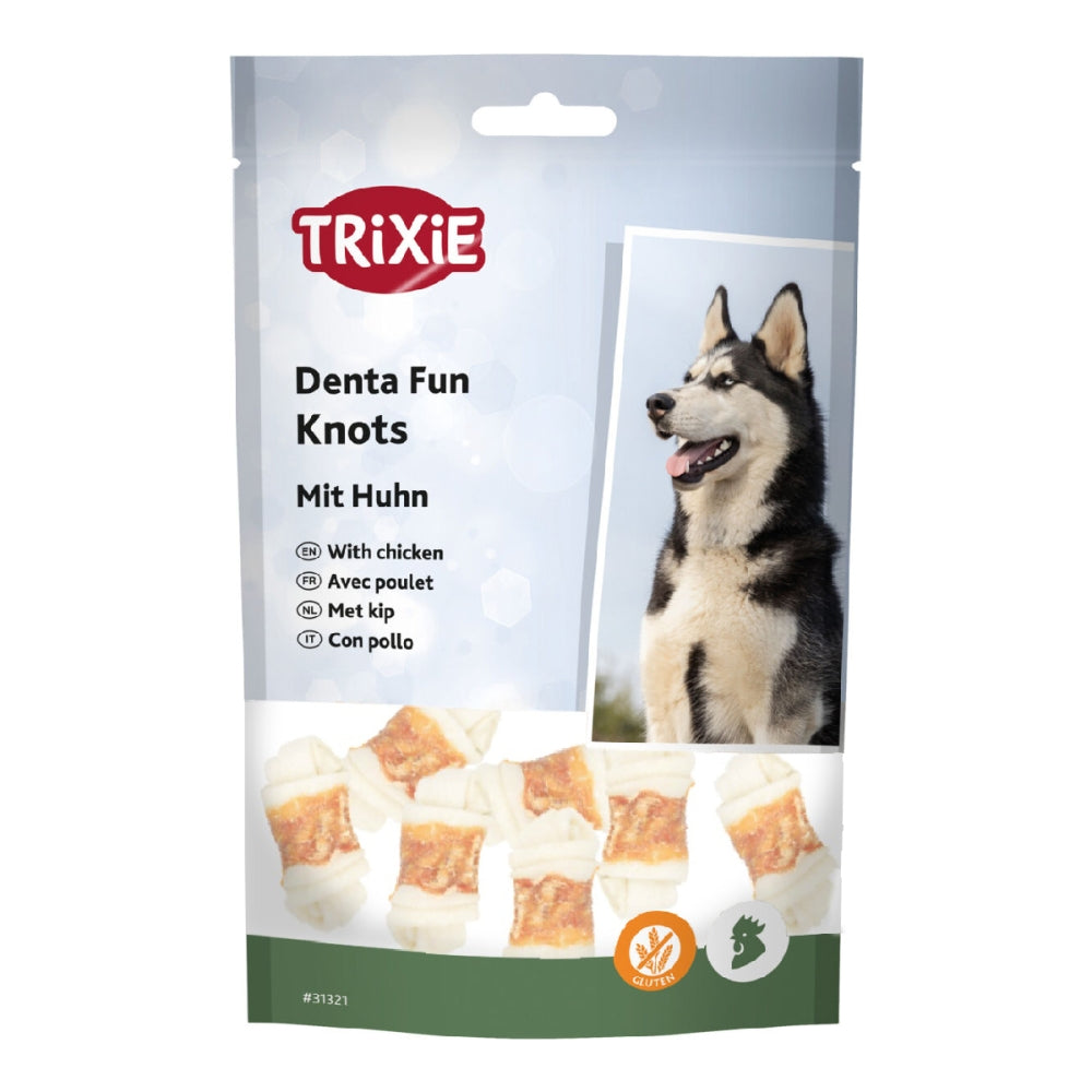 Ласощі Trixie Denta Fun Chicken Chewing Bone для собак Кістка для чищення зубів з куркою 5 см 70 г/5 шт
