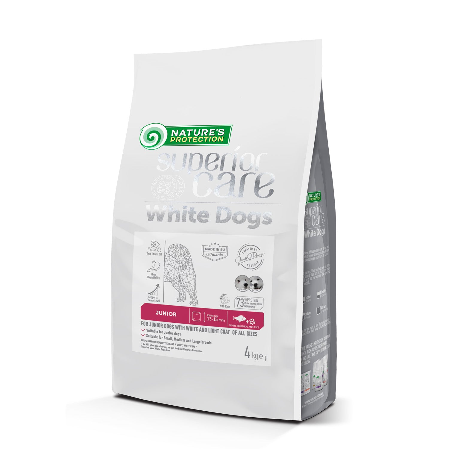 Nature's Protection Superior Care White Dogs White Fish Junior All Sizes Сухий корм для юніорів усіх розмірів з білою ри
