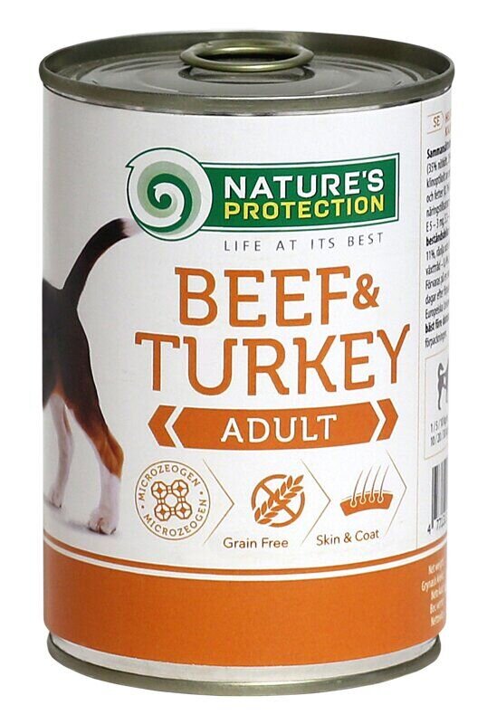 Nature's Protection Adult Beef & Turkey Вологий корм для собак з яловичиною та індичкою, 400 г