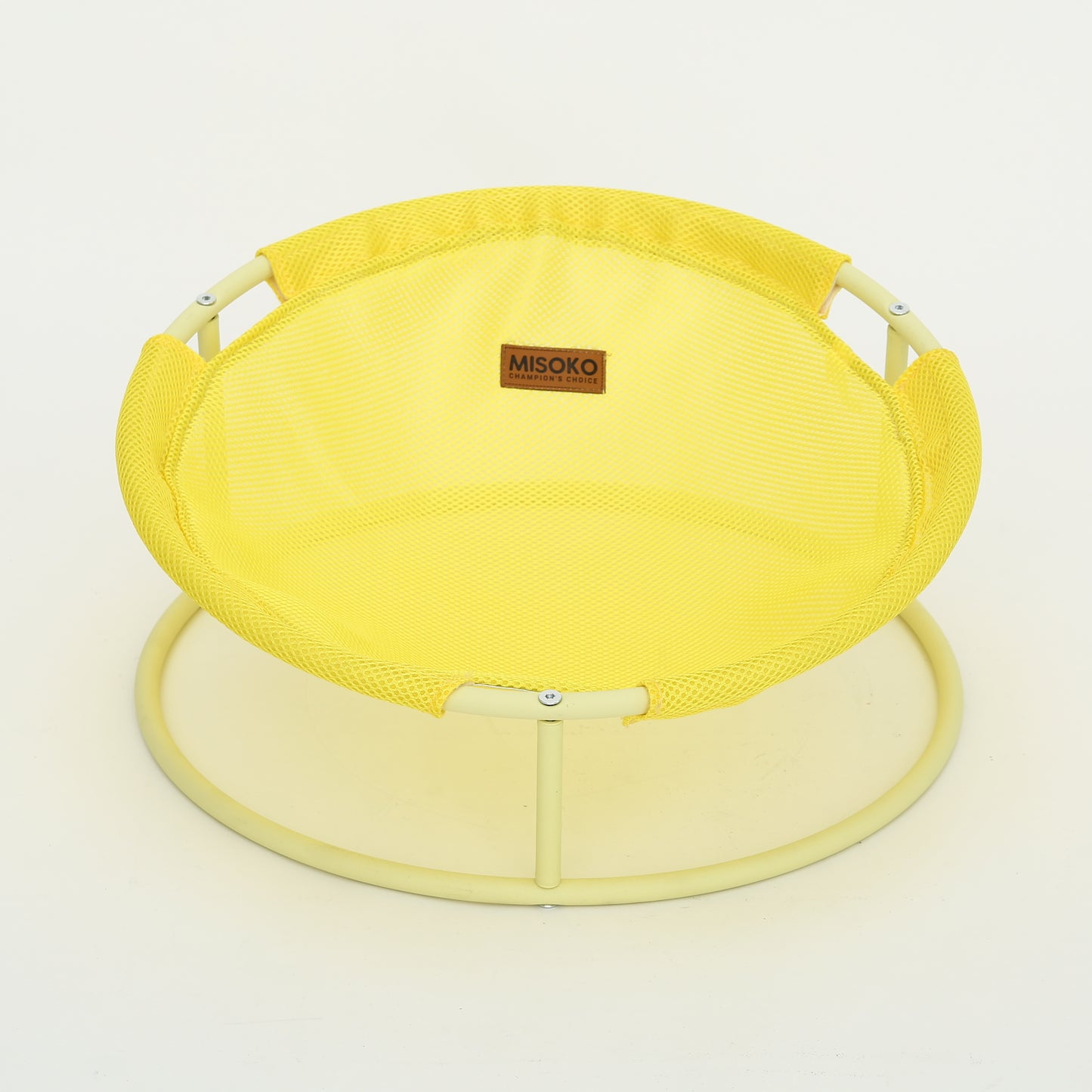 MISOKO Pet bed round Складаний лежак для домашніх тварин жовтий, 45x45x22 см