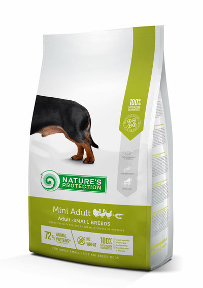 Nature's Protection Mini Adult Small Breeds Сухий корм для дорослих собак малих порід з м'ясом птиці, 7,5 кг