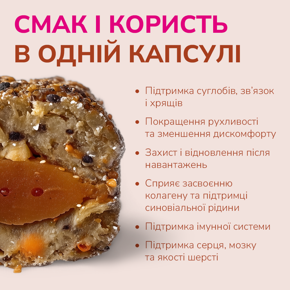 LK Baits Pet Nutrigel Salmon S-M Функціональні ласощі для собак для суглобів з лососем та Omega-3 (Ø 15 мм), 150 г