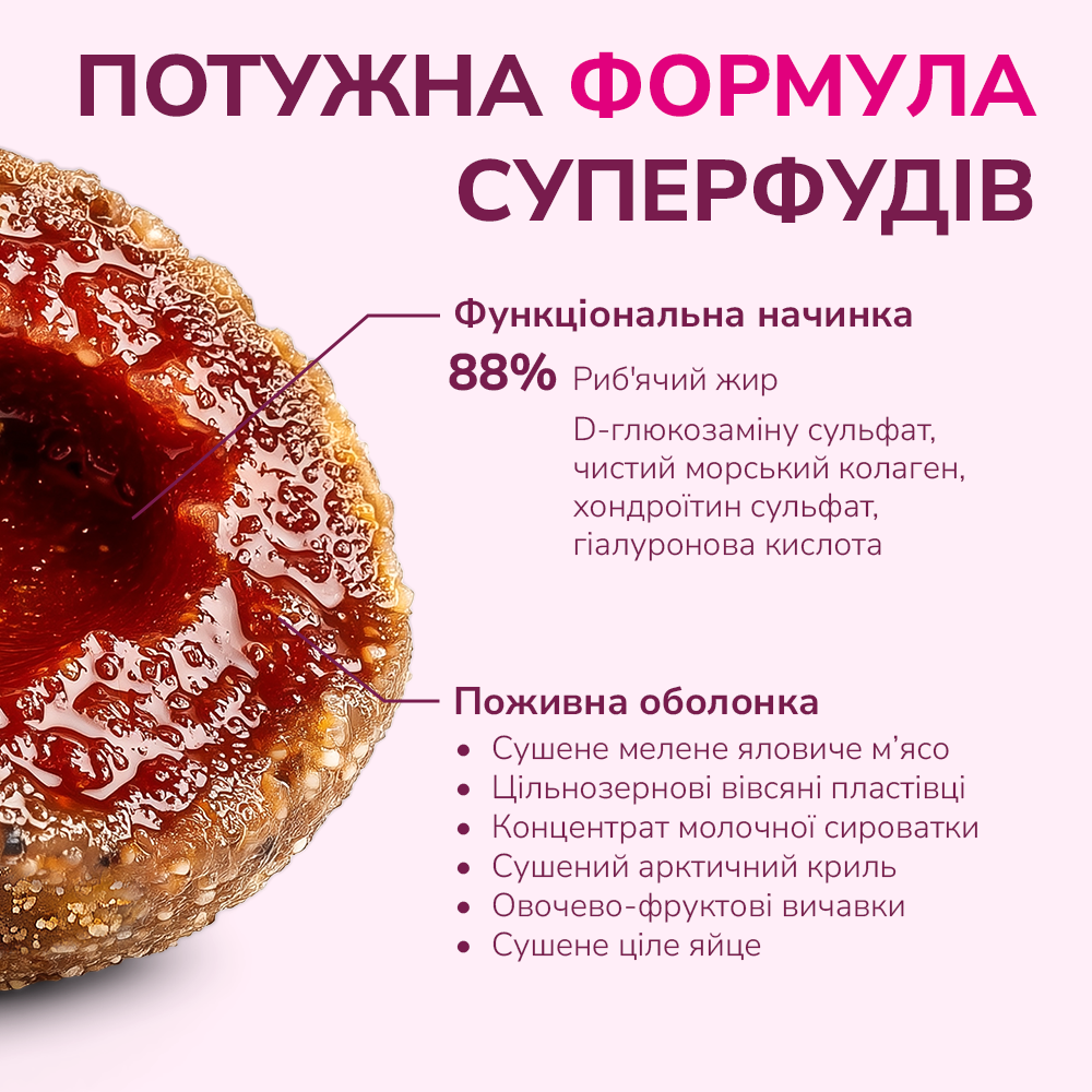 LK Baits Pet Nutrigo Collagen Complex S-M Функціональні ласощі для собак середніх порід з колагеном (Ø 20 мм), 170 г