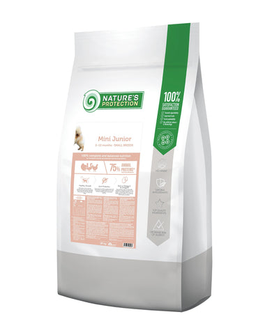 Nature's Protection Mini Junior Small Breeds Сухий корм для цуценят малих порід з м'ясом птиці, 18 кг