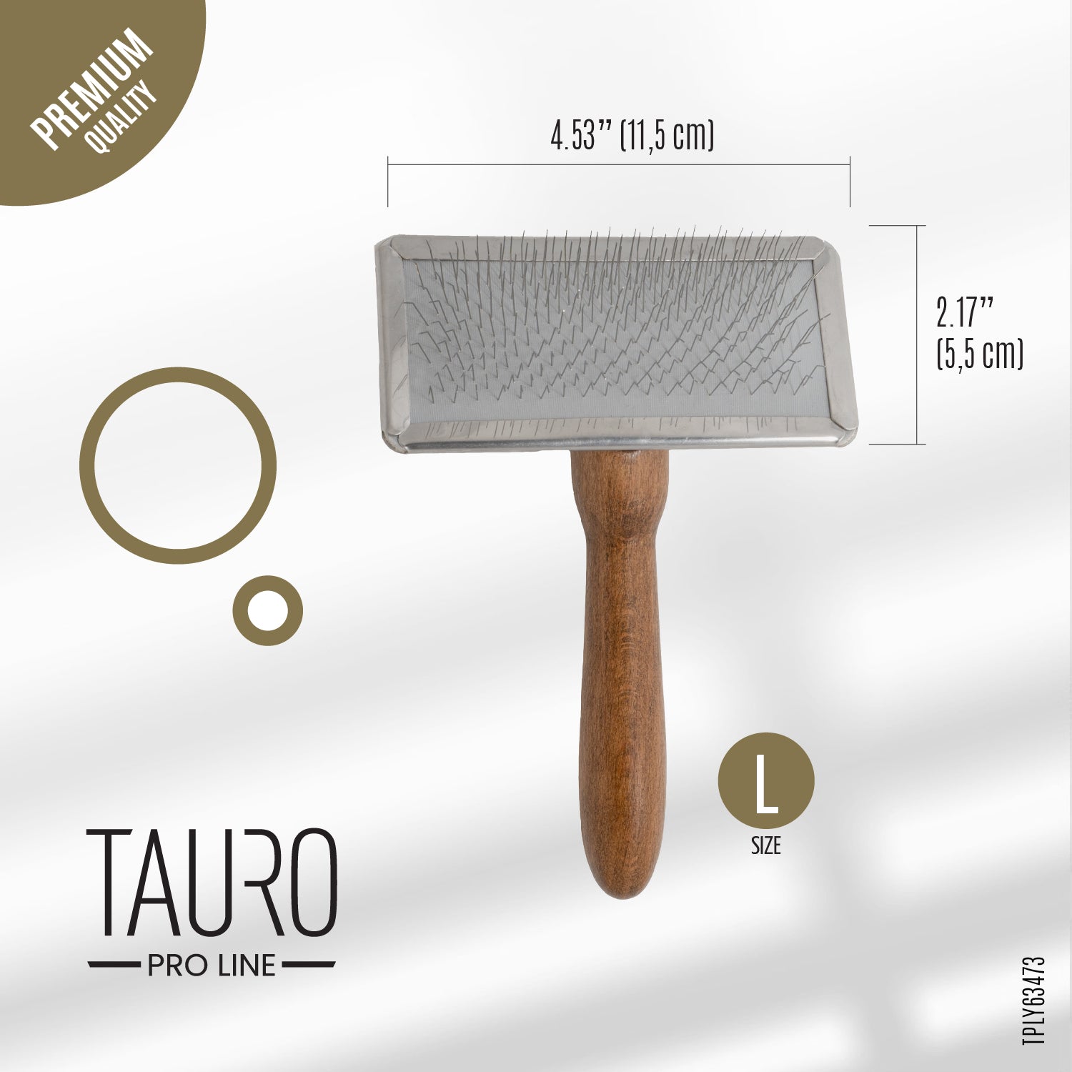 Tauro Pro Line Щітка з металевим обідком зубці 11 мм, L, 5,5 х 11,5 см