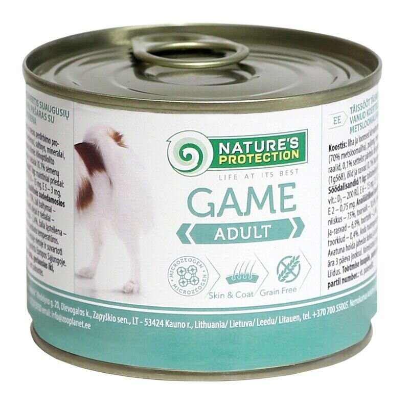 Nature's Protection Adult Game Вологий корм для собак з дичиною, 200 г