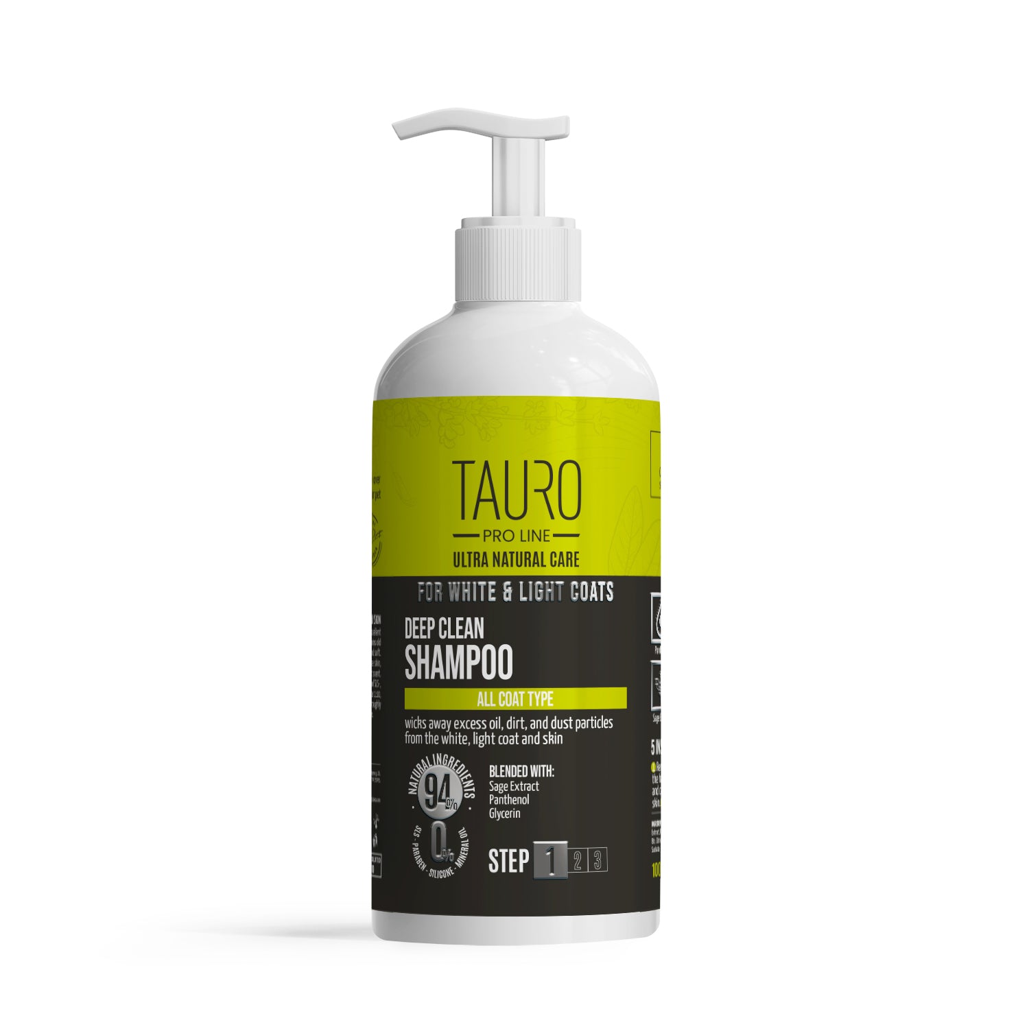 Tauro Pro Line Ultra Natural Care White Coat Deep Clean Shampoo Шампунь для глибокого очищення шерсті та шкіри собак і к