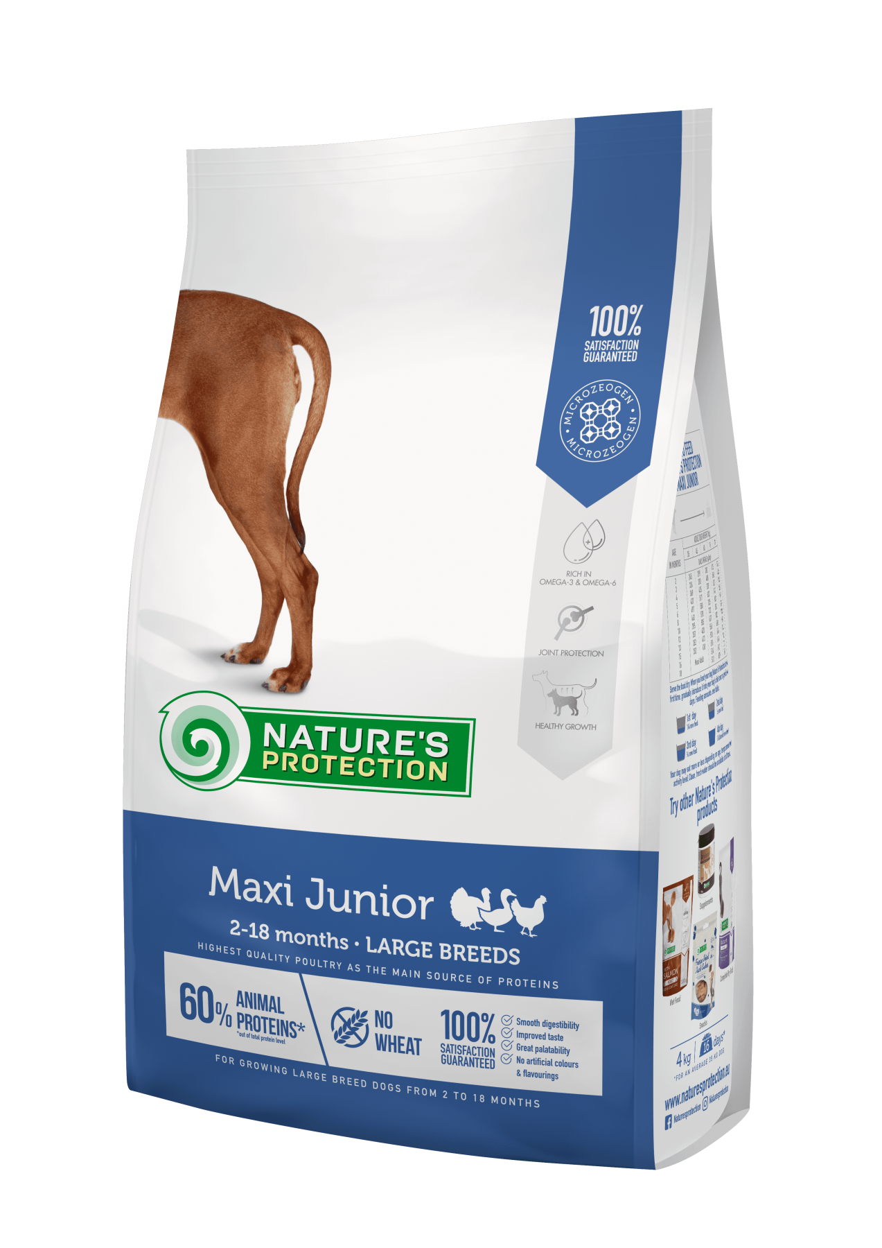 Nature's Protection Maxi Junior Large Breeds Сухий корм для цуценят великих порід з м'ясом птиці, 4 кг