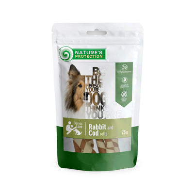 Nature's Protection Rabbit and cod rolls Ласощі для собак роли з кролика і тріски, 75 г