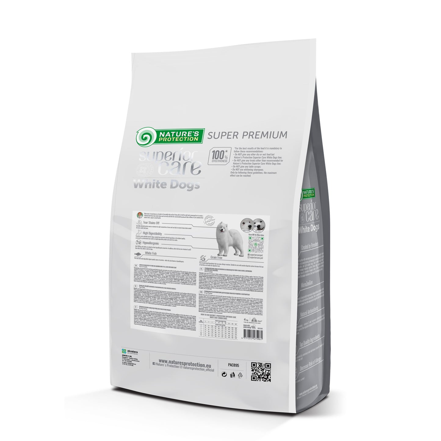 Nature's Protection Superior Care White Dogs Grain Free White Fish Junior All Sizes Сухий беззерновий корм для юніорів у