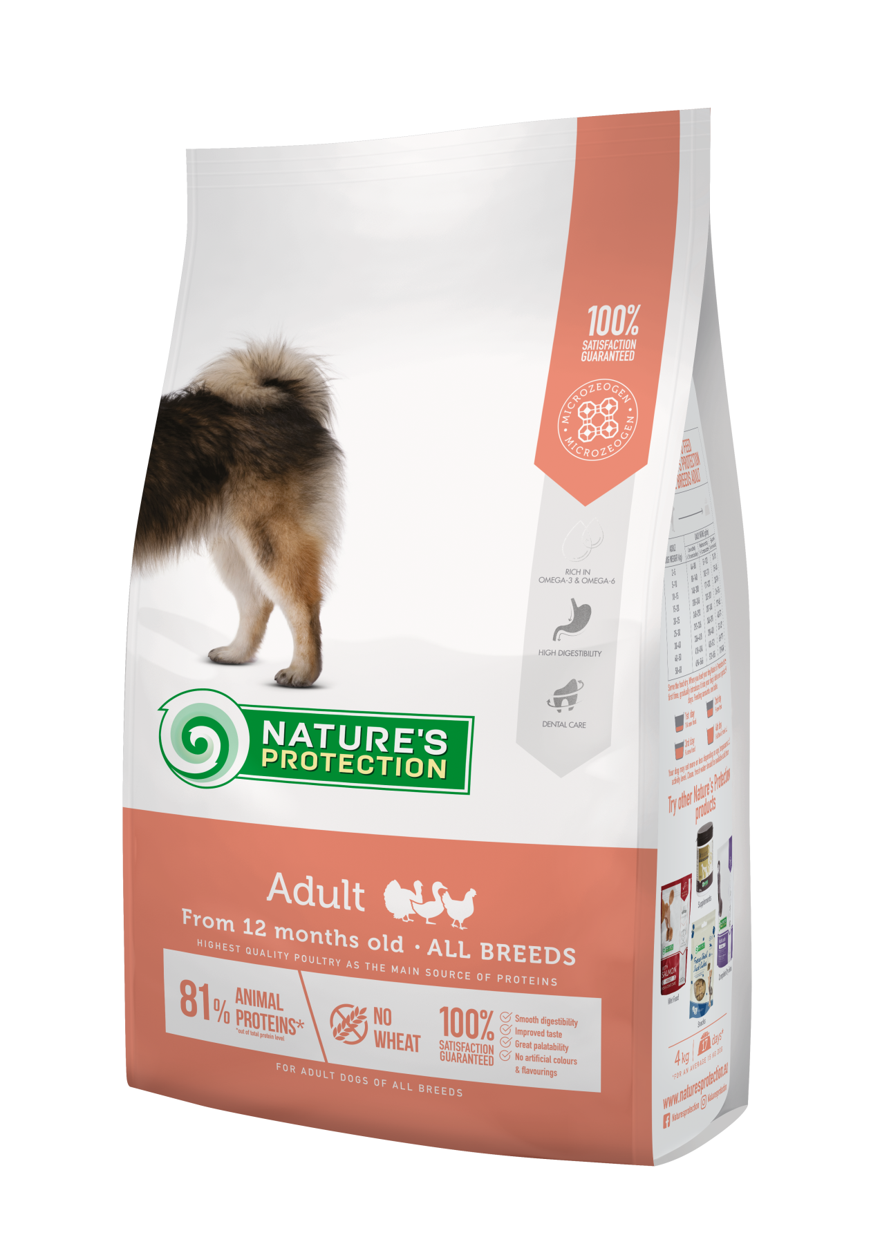 Nature's Protection Adult All Breeds Сухий корм для дорослих собак усіх порід з м'ясом птиці, 12 кг