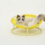 MISOKO Pet bed round Складаний лежак для домашніх тварин жовтий, 45x45x22 см