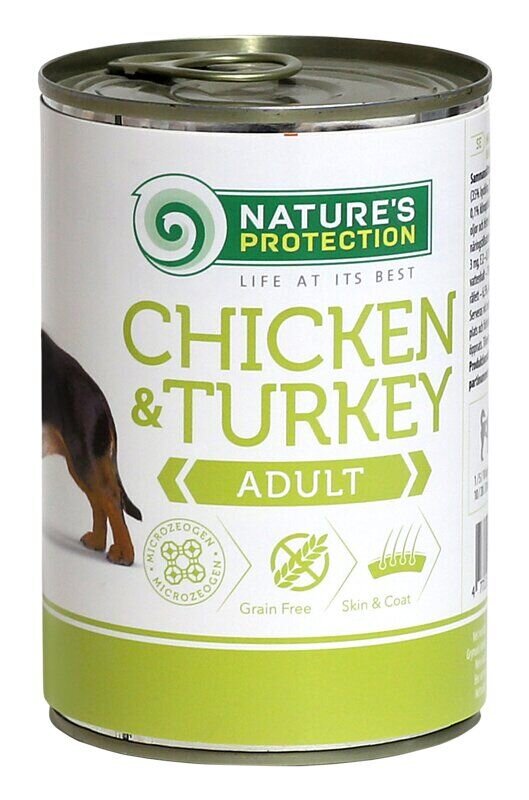 Nature's Protection Adult Chicken & Turkey Вологий корм для собак з куркою та індичкою, 400 г
