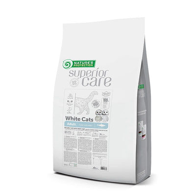 Nature's Protection Superior Care White Cats Grain Free Herring Сухий беззерновий корм для дорослих котів з білим забарв