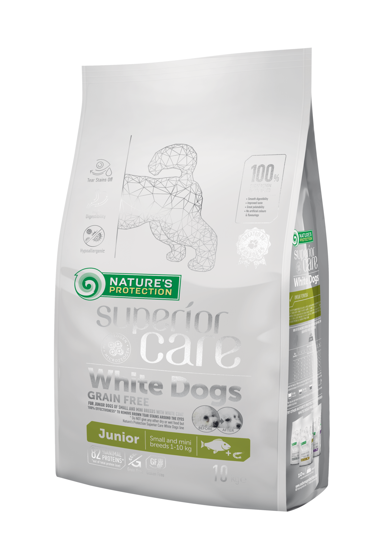 Nature's Protection Superior Care White Dogs Grain Free White Fish Junior Small Breeds Сухий беззерновий корм для юніорі