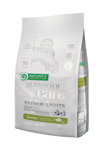 Nature's Protection Superior Care White Dogs Grain Free White Fish Junior Small Breeds Сухий беззерновий корм для юніорі
