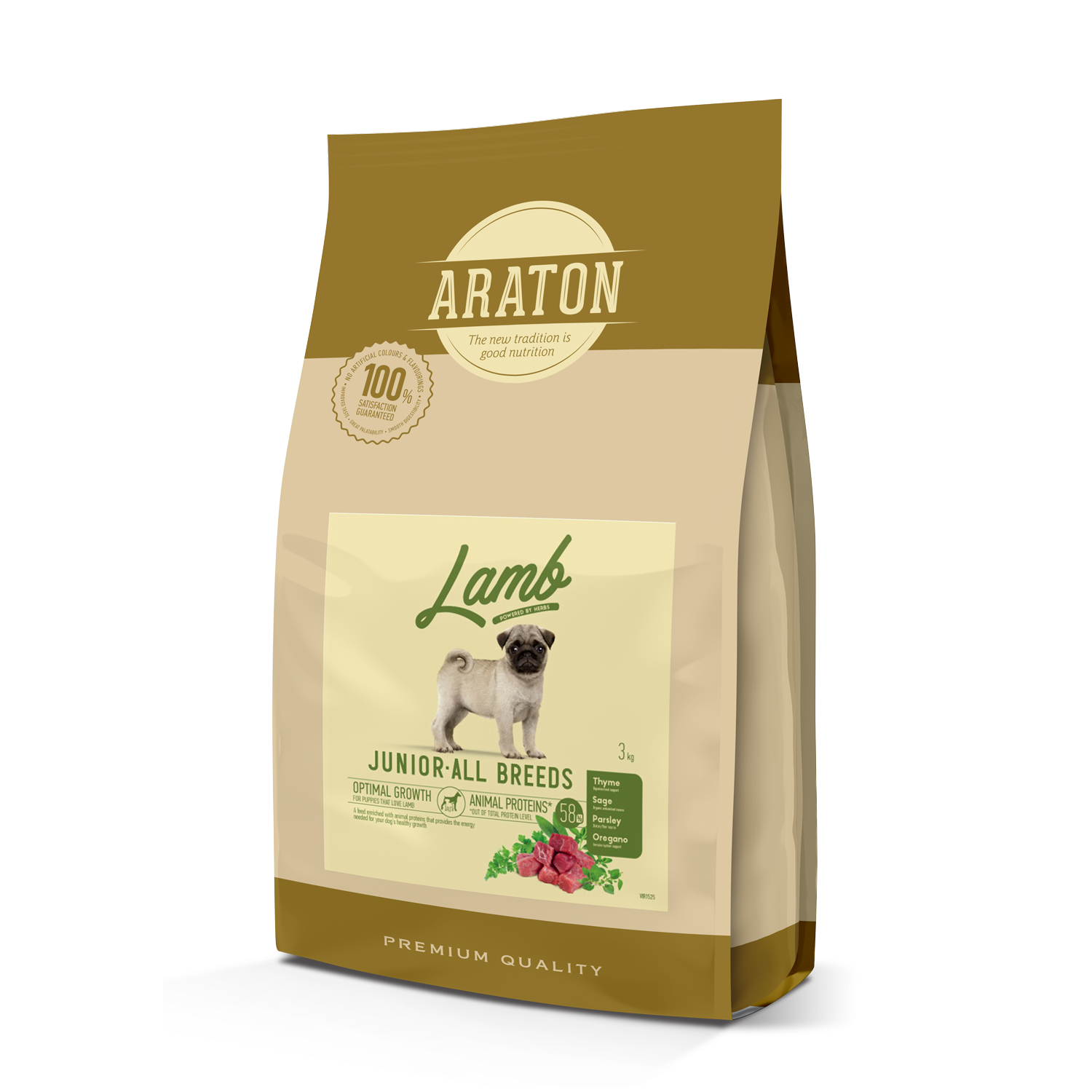 ARATON Lamb Junior All Breeds Сухий корм з ягням і рисом для юніорів всіх порід 3 кг