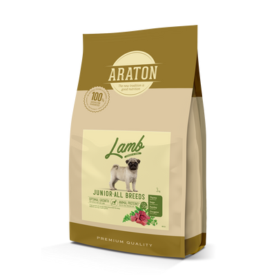 ARATON Lamb Junior All Breeds Сухий корм з ягням і рисом для юніорів всіх порід 3 кг