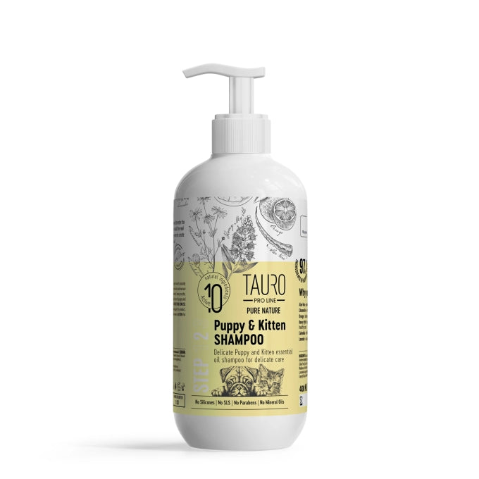 Tauro Pro Line Pure Nature Delicate Puppy & Kitten Shampoo М'який шампунь для цуценят і кошенят, 400 мл