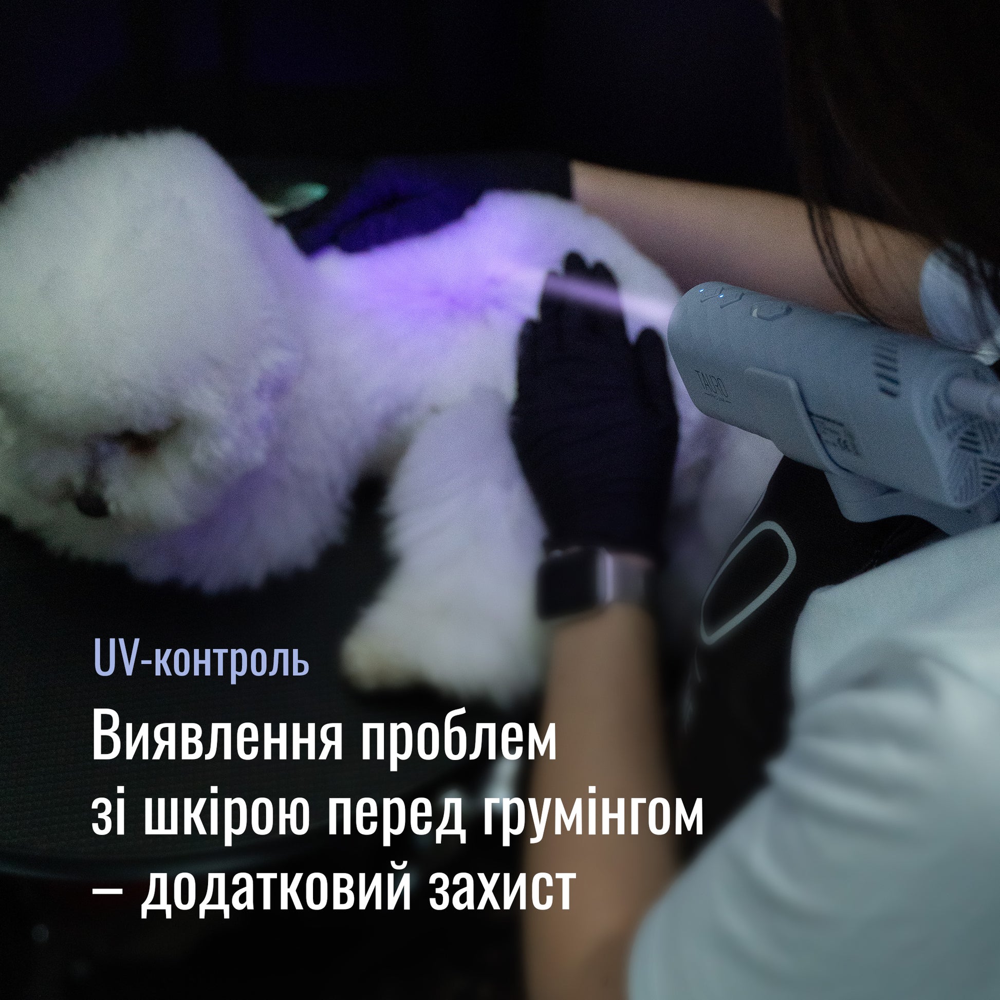 Tauro Pro Line Універсальний фен для тварин із гнучкою системою кріплення на шиї, з вилкою ЄС, фіолетовий