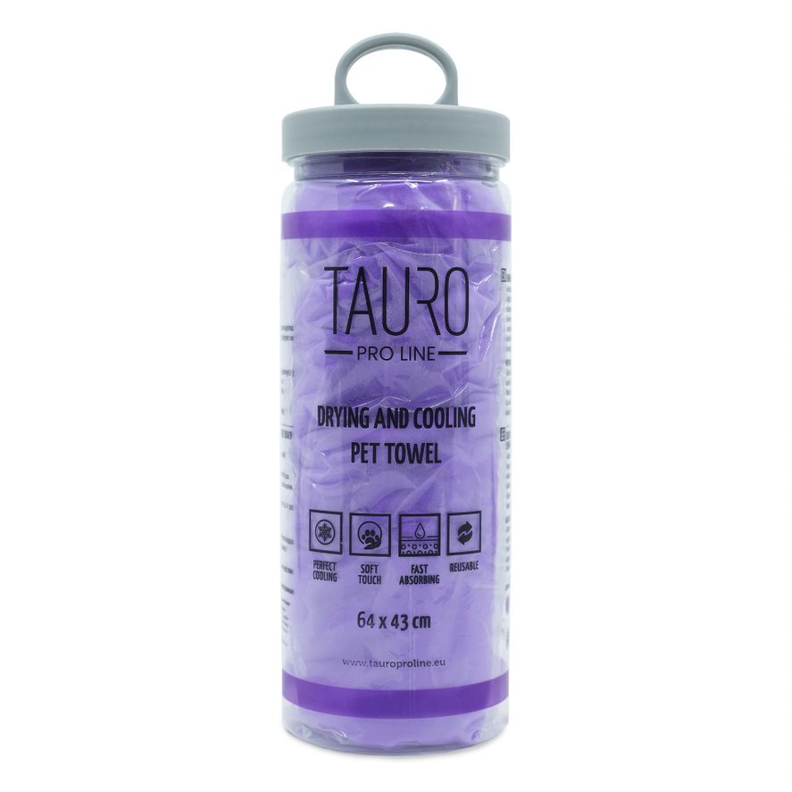 Tauro Pro Line Рушник для сушки та охолодження тварин 64 х 43 см фіолетовий
