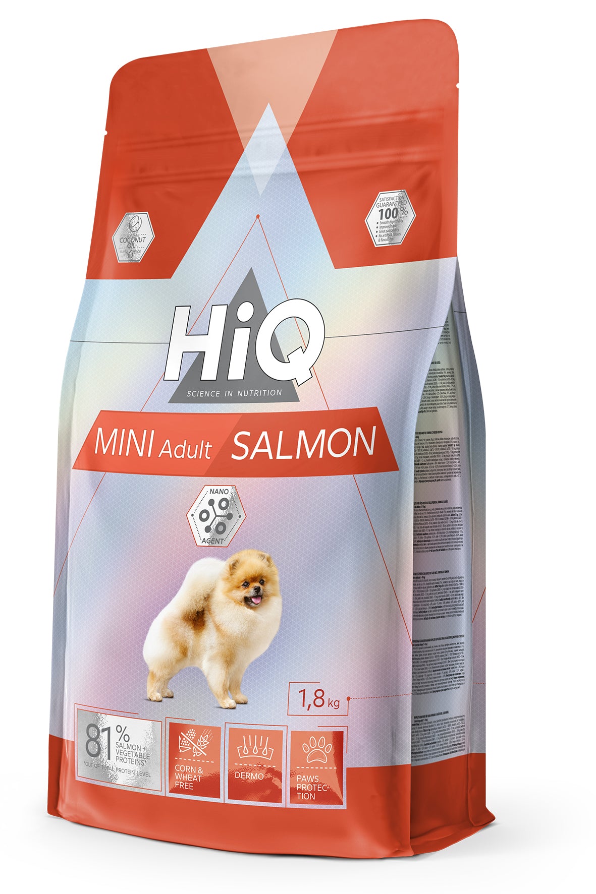 HiQ Mini Adult Salmon Сухий корм для дорослих собак малих порід з лососем, 1,8 кг