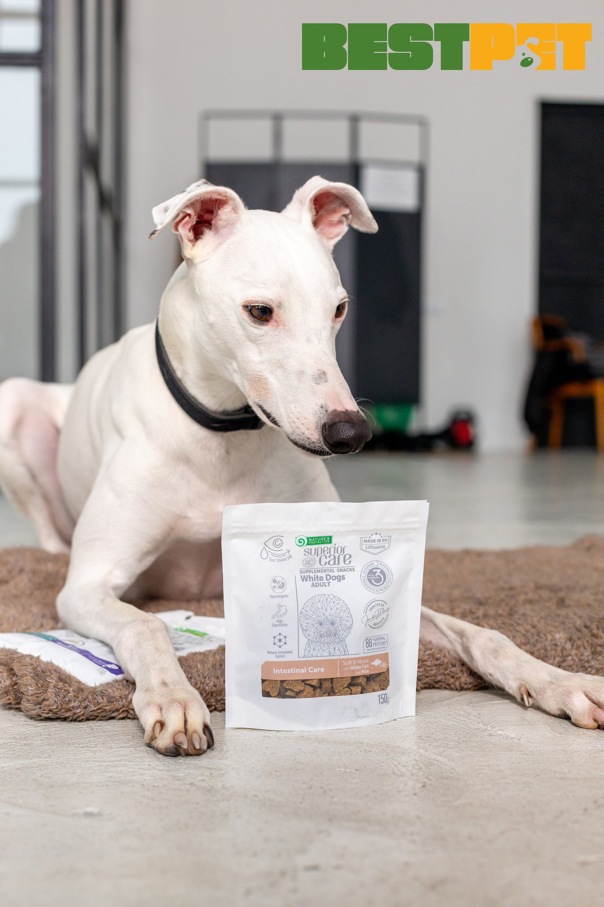 Nature's Protection Superior Care White Dogs Intestinal Care Ласощі для дорослих собак із білим забарвленням з білою риб