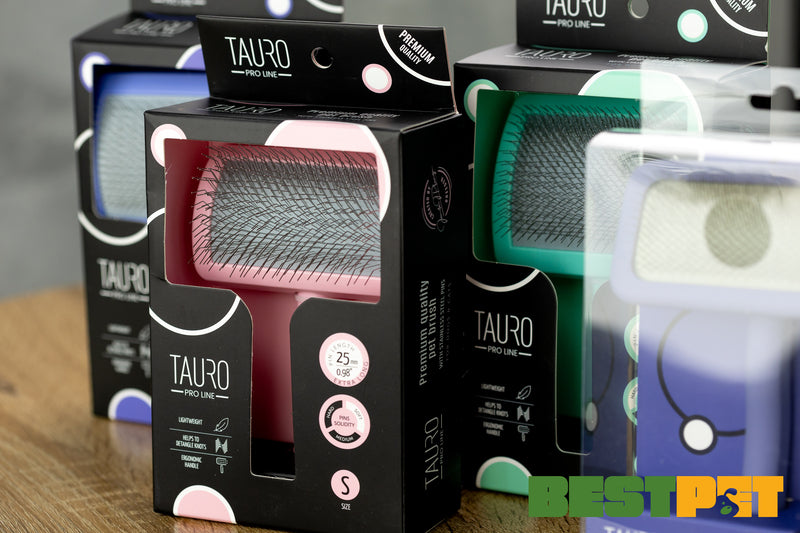 Tauro Pro Line Royal Щітка пластикова тонкі та м'які зубчики з нержавіючої сталі 25 мм, рожева, мала 15,5 x 10,2 x 6,2 с