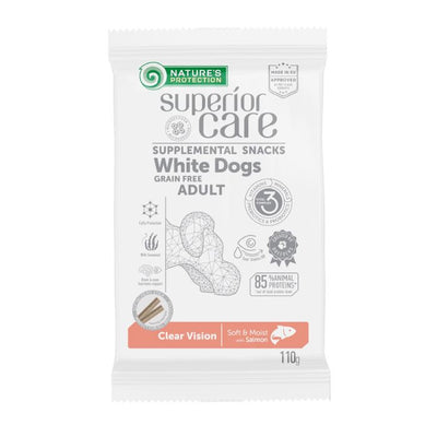 Nature's Protection Superior Care White Dogs Clear Vision Беззернові ласощі для дорослих собак із білим забарвленням з л