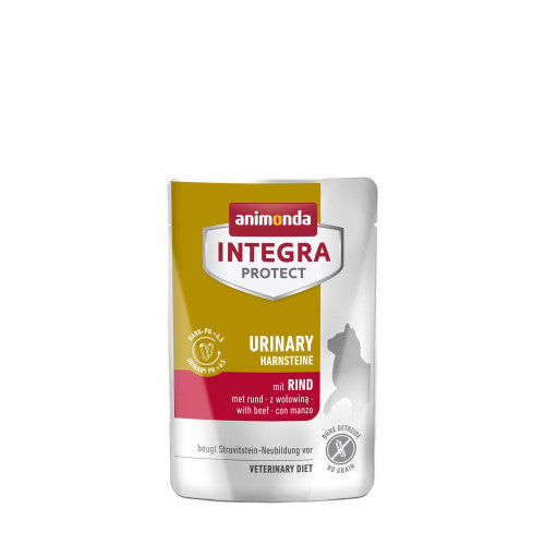 Корм ветеринарний вологий Integra Protect Urinary Struvit - pouch with beef для котів при сечокам яній хворобі з яловичи