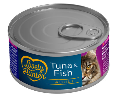 Lovely Hunter Adult cats Tuna & Fish Вологий корм для дорослих котів з тунцем і білою рибою, 85 г