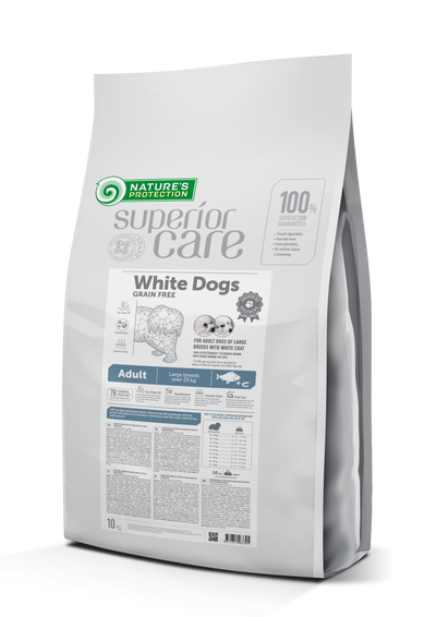 Nature's Protection Superior Care White Dogs Grain Free White Fish Adult Large Breeds Сухий беззерновий корм для доросли