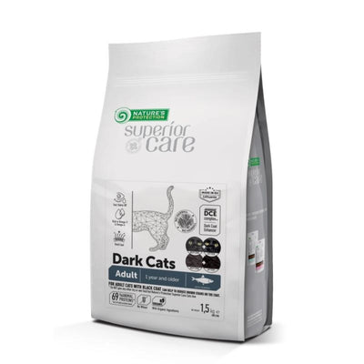 Nature's Protection Superior Care Dark Cats Grain Free Herring Сухий беззерновий корм для дорослих котів з темним забарв