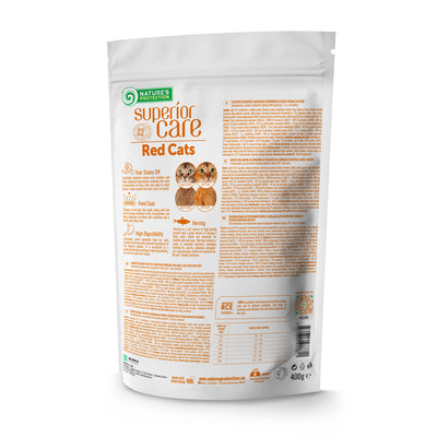 Nature's Protection Superior Care Red Cats Grain Free Herring Сухий беззерновий корм для дорослих котів із рудим і корич