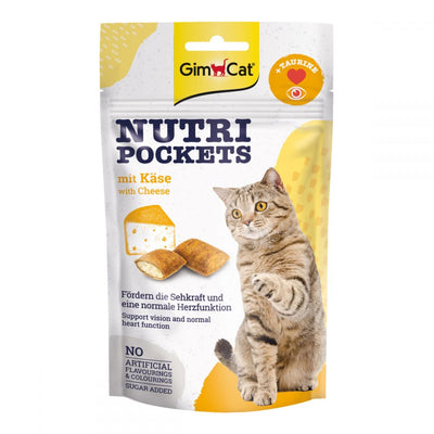 Вітамінні ласощі GimCat Nutri Pockets для котів для здоров_я серця та зору з сиром та таурином 60 г