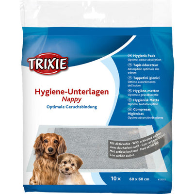 Пелюшки Trixie для собак з активованим вугіллям 60 х 60 см 10 шт