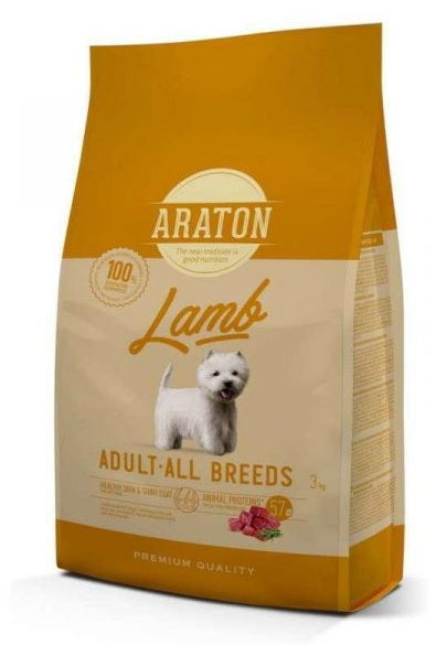 ARATON Lamb Adult All Breeds Сухий корм з ягням для дорослих собак всіх порід 3 кг