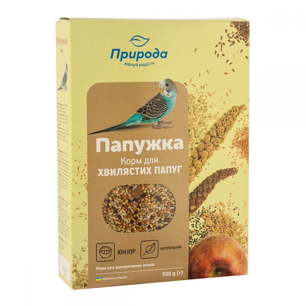 Корм Природа Папужка Юніор для молодих хвилястих папуг 500 г
