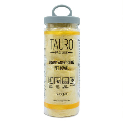 Tauro Pro Line Рушник для сушки та охолодження тварин 64 х 43 см жовтий